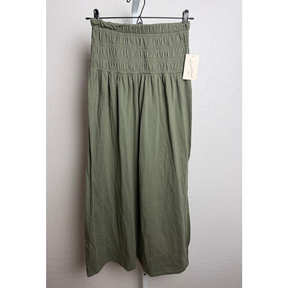 NWT Universal Thread Olive Green Smocked Maxi Dress XS Boho